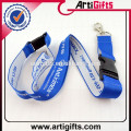 White color flat polyester lanyards with printed logo